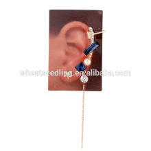 Dernier modèle en ligne bleu étoile saphir avec gland boucles d&#39;oreille chinoise pas cher